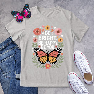 Spritflygare för inspirationell retro-Blommigt T Shirt