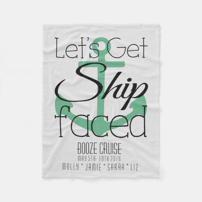 Spritkryssning, Bachelorette helg, personlig Fleecefilt (Framsidan)