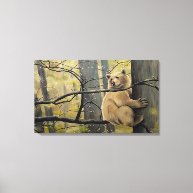 Spritsprit Bear Kanvastryck Kermode Bear Paeing (Framsida)