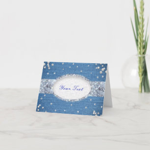 Spritt Bling för Denim & för diamanter Glam tack Kort