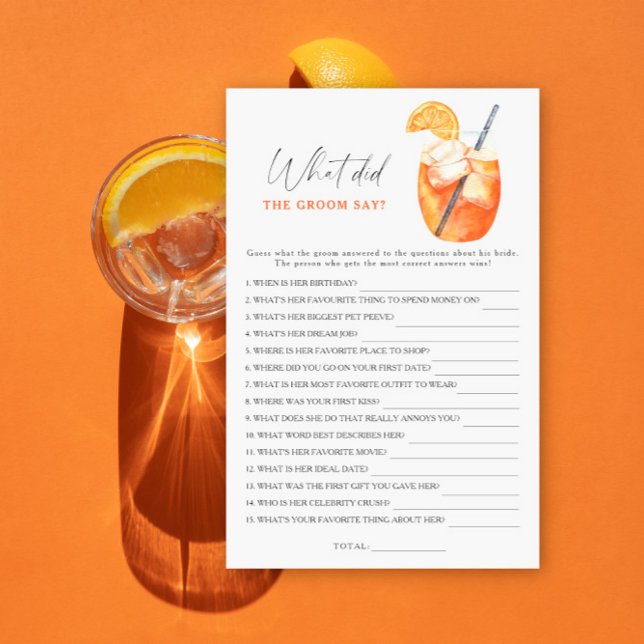Spritz bröllopsdusch Vad sa brudgummen  (Skapare uppladdad)