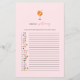 Spritz Emoji Pictionary Bröllopsdusch Spelkort