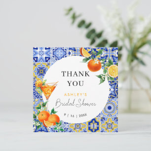 Spritz Medelhavsark Bröllopsdusch Tack Kort