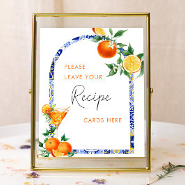 Spritz Mediterranean Möhippa Recipe-kort Poster