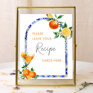 Spritz Mediterranean Möhippa Recipe-kort Poster