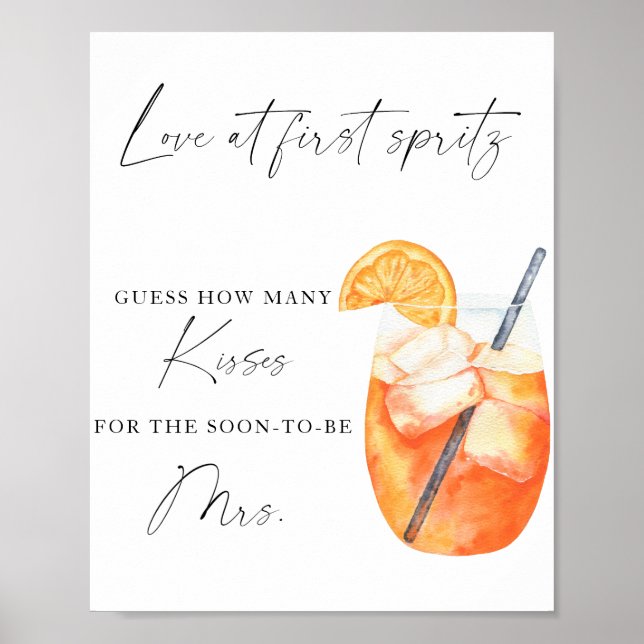 Spritz-möhippan - hur många pussspel poster (Framsidan)