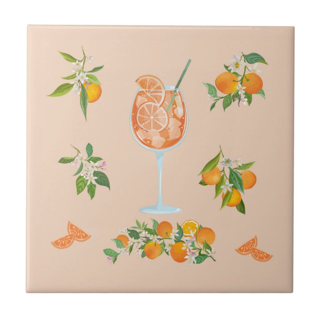 Spritz Sommarfödelsedag Kakelplatta (Framsidan)