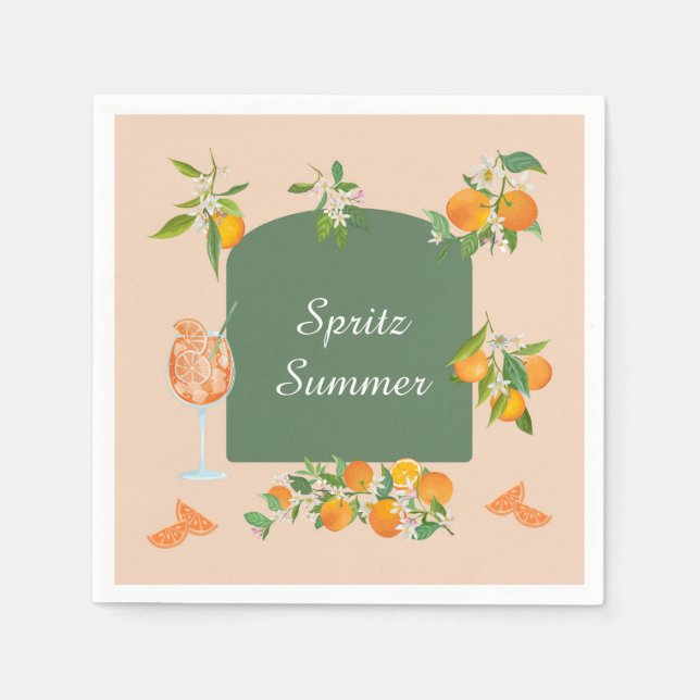 Spritz Sommarfödelsedag Pappersservett (Framsidan)