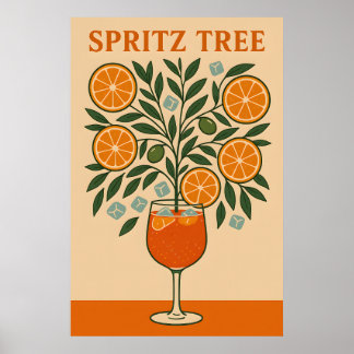 Spritz Träd - Cocktail Art-utskrift Poster