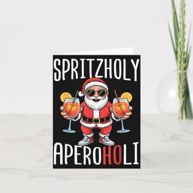 Spritzholy Aperoholi - Santa Aperitif Funny Spritz Kort (Framsida)