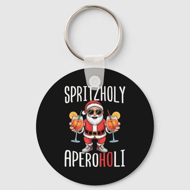 Spritzholy Aperoholi - Santa Aperitif Funny Spritz Nyckelring (Framsida)