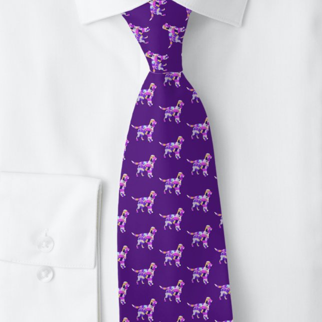 Sprocker Spain Hund Silhouette Cute Lila PY&B Slips (Sprocker Purple Tie close up)