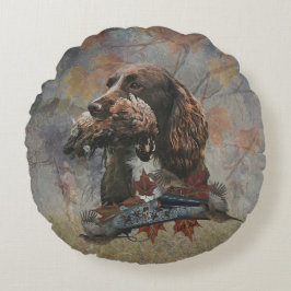Sprocker Spaniel, hundkonst Rund Kudde