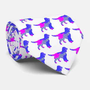 Sprocker Spansk Hund Rosa & Blue Mörk White Nacke Slips