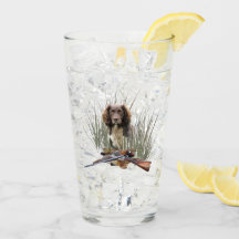 Sprocker Spanska, Gun hund art Glass