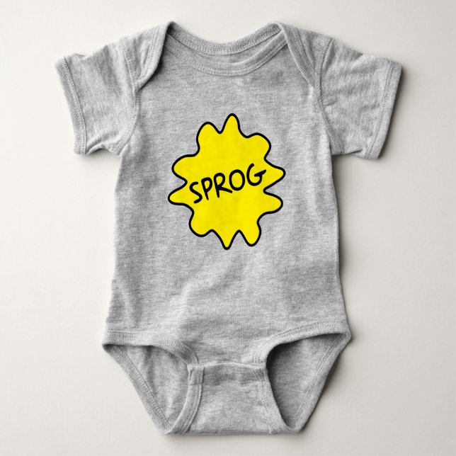 Sprog, British Slang Baby Babygrow T-shirt (Framsida)