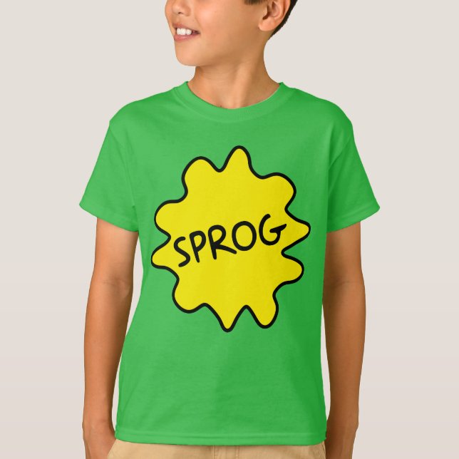 Sprog, British Slang Children's Tee Shirt (Framsida)