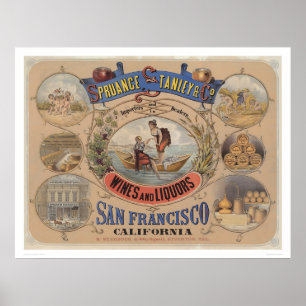 Spruance Stanley & Co., Vin & Liquors, SF (1305) Poster