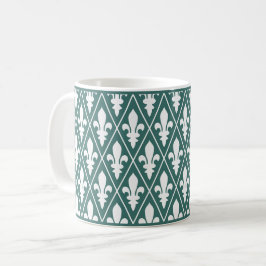 Spruce Fleur-de-Lys Lattice Coffee Mugg