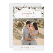 Spruce & Gräs Cones Glatta julkort för Helgdag