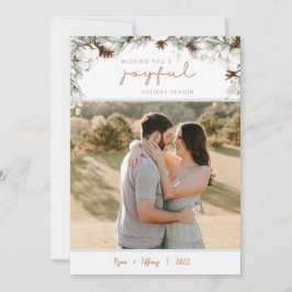 Spruce & Gräs Cones Glatta julkort för Helgdag Inbjudningar