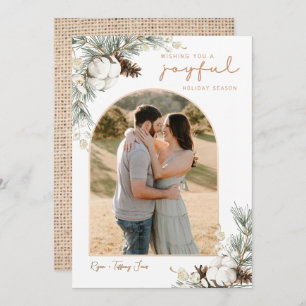 Spruce & Gräs Cones julkort med Arch Photo Inbjudningar