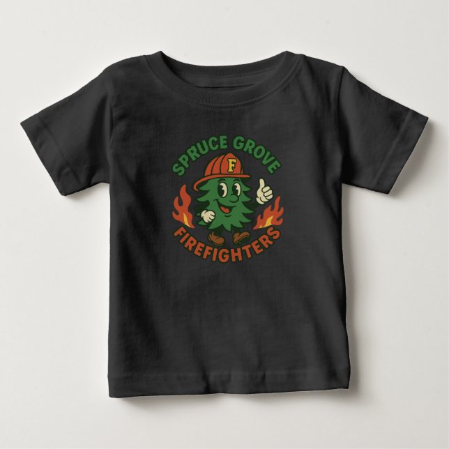 Spruce Grove Fire Spädbarn T Shirt (Framsida)