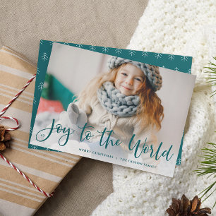 Spruce Joy to World Fullt Photo Julkort
