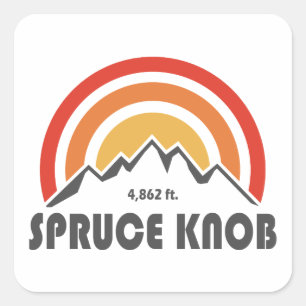 Spruce Knob Fyrkantigt Klistermärke