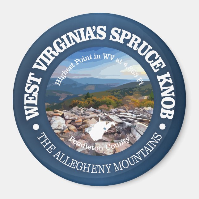 Spruce Knob Magnet (Framsidan)