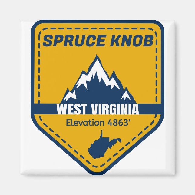Spruce Knob Väster Virginia Magnet (Framsidan)