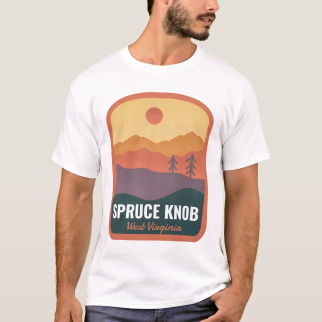 Spruce Knob Väster Virginia Sunset T Shirt (Framsida)