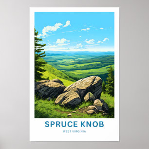 Spruce Knob Väster virginia Travel Skriv ut Poster