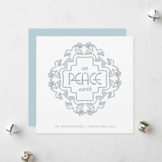 Spruce Peace Dove Wreath Julkort