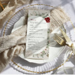 Spruce & Snöre | Meny för Winter Blommigt Bröllop<br><div class="desc">Öka din vinterbröllopsmottagning med vår vackert utformade Spruce & Snöre Winter Blommigt Bröllop Menu. Med en elegant som blandar djupa röd ros, delikata vita blommigtar och lush grey, frammanar denna menydesign den mysiga charmen för en vinter-firande utan några hänvisningar till snö. Perfekt för brider som kärlek har vinterns ambitioner i...</div>