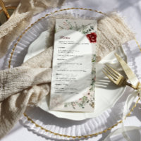 Spruce & Snöre | Meny för Winter Blommigt Bröllop