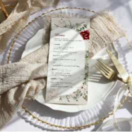 Spruce & Snöre | Meny för Winter Blommigt Bröllop