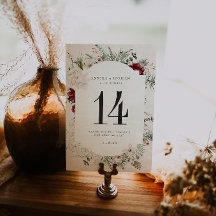 Spruce & Snöre | Vinterkort för Bordsnummer Blommi