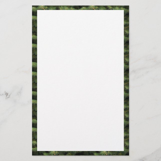 Spruce Träd Gräns Brevpapper (Framsida)