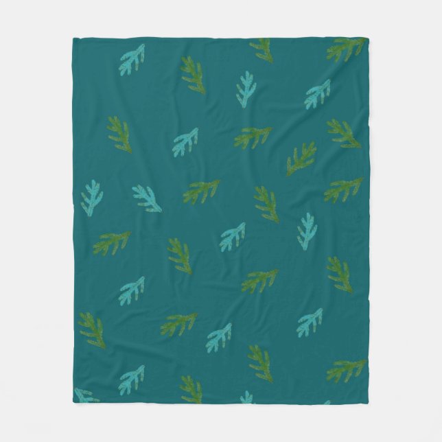 Spruce Twigs - Scent av en skog Fleecefilt (Framsidan)