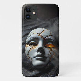 Sprucken Porslinsmask Dark Luxury iPhone 11 Fodral