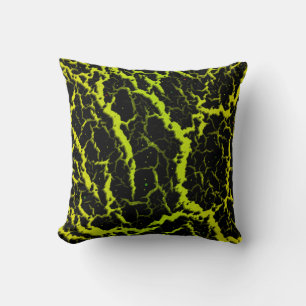Sprucken rymdlava - Gul/Lime Kudde