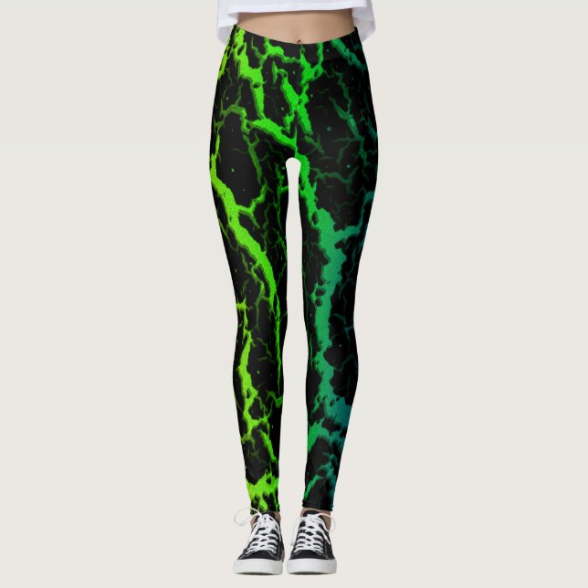Sprucken rymdlava - Regnbåge OYGBP Leggings (Framsida)