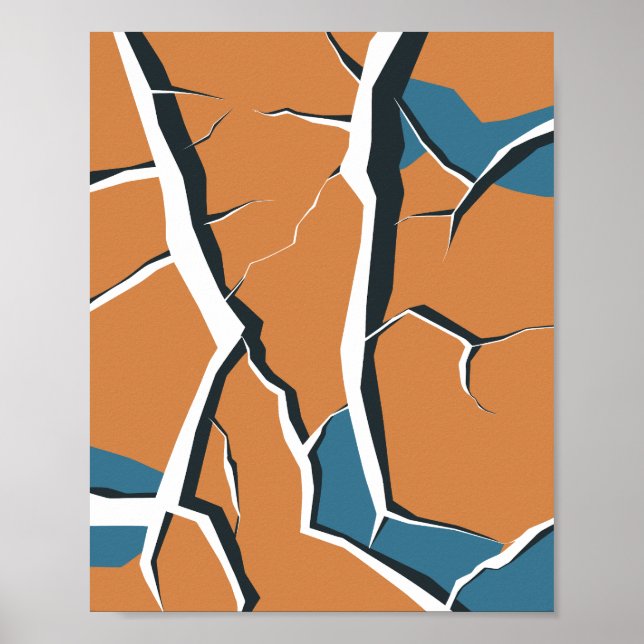 Sprucken yta Abstrakt design Poster (Framsidan)