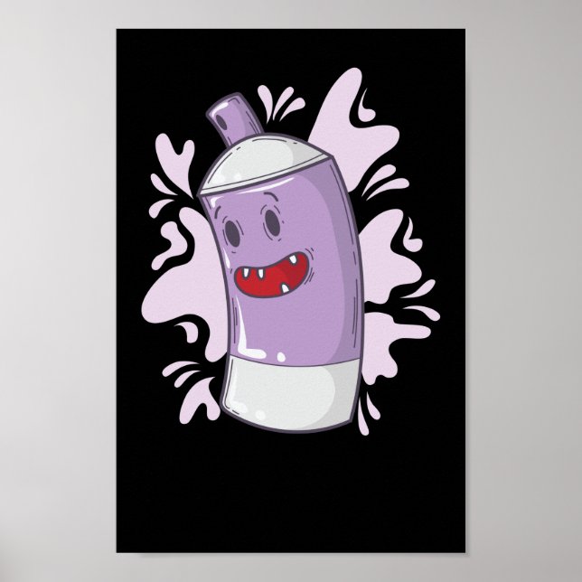 Sprühdose Streetart Stil Graffiti Farbe Poster (Framsidan)