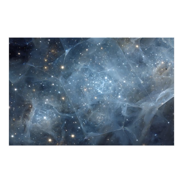 Sprung Nebula Stjärnfält Kosmisk Geometri Fototryck (Framsidan)