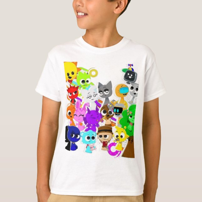 Sprunki Group! | Simon Oren Rolighetsrobot Pinki W T Shirt (Framsida)