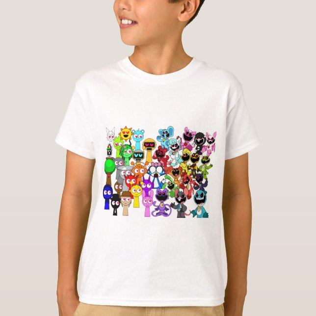 Sprunki Kärlek! | Simon Oren Funbot Pinki Wenda  T Shirt (Framsida)