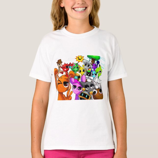 Sprunki Kul med Simon Oren Pinki T Shirt (Framsida)