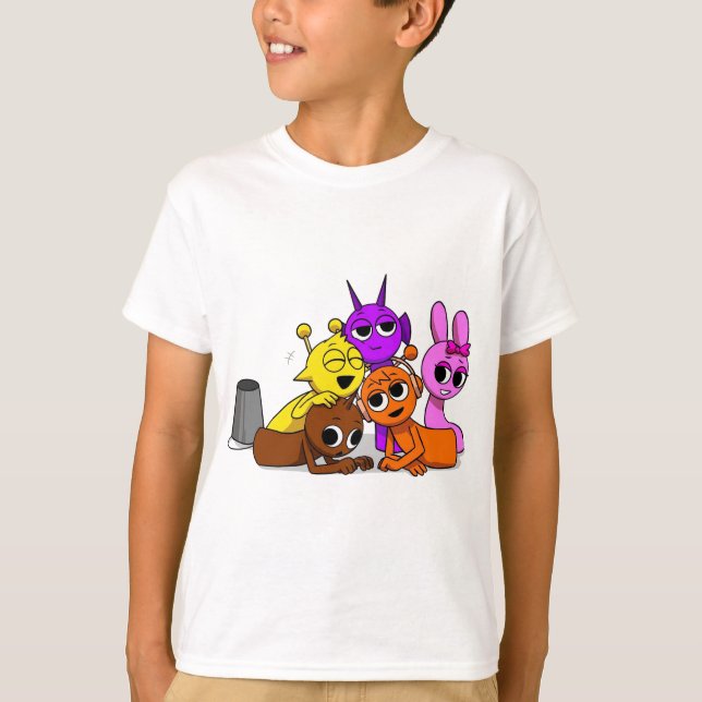 Sprunki - Simon Brud Oren Durple T Shirt (Framsida)